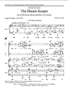 Dream Keeper by Averitt William Hughes Langston for SATB divisi