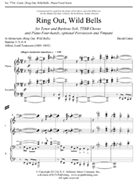 Ring Out Wild Bells by Conte David for Tenor and Baritone Soli TTB/TBB/TTBB