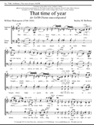 That Time Of Year by Hoffman Stanley for SATB a cappella