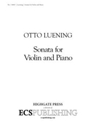 Sonata for Violin and Piano (Score & part)