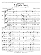 Cradle Song by Hutter Gregory J for SATB a cappella