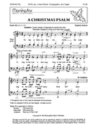 A Christmas Psalm