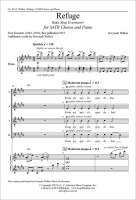 Refuge from Sing Evermore by Walker Gwyneth Sara Teasdale for SATB and Piano