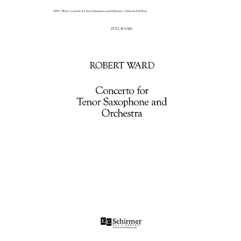 Concerto for Tenor Saxophone and Orchestra (Additional Orchestra Score)
