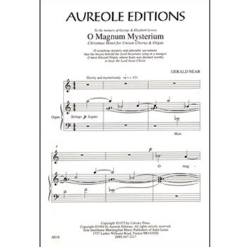O Magnum Mysterium by Near Gerald for Unison