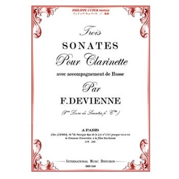 TROIS SONATES POUR CLARINETTE EN DO AVEC ACCOMPAGNEMENT DE BASSE (VIOLONCELLE OU 2E CLARINETTE EN DO)