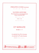 12 Sonate by Lefevre Xavier - Dondeyne Desire - for Clarinet Solo