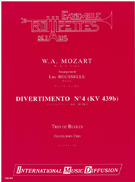 Divertimento #4 Kv439b by Mozart Wolfgang Amadeus - Rousselle Luc - for Flugelhorn