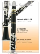 CONCERTO Opus 44/11 RV443 by Vivaldi Antonio Lucio for Clarinet and Piano