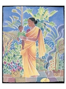 Indian Garden Madonna Notecard