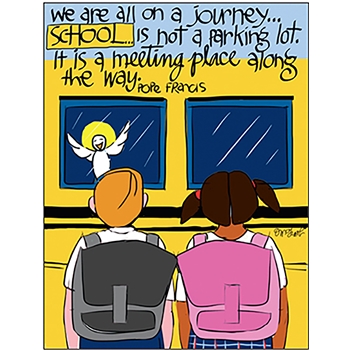 School is Not a Parking Lot Poster