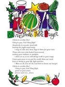 Prayer Card: Table Prayer For Christmas