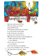Prayer Card: Table Prayer For Thanksgiving