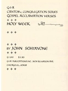 Gospel Acclamation Verses for Holy Week