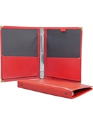 Deluxe Folio w/3-Ring Binder-Red