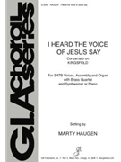 I Heard the Voice of Jesus Say - Instrument edition