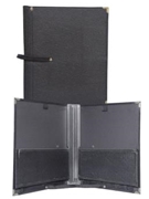 BLACK FOLIO W/STRAP/STRNG
