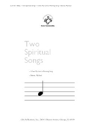Two Spiritual Songs by Bell John for SATB