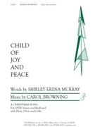 Child Of Joy & Peace by Browning Carol - Kathy McGrath - for SATB