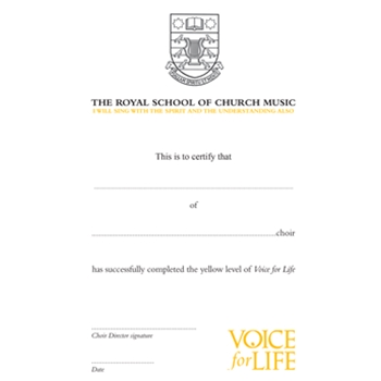 Voice for Life - Yellow Level Certificate
