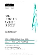 For unto Us a Child is Born - Instrument edition
