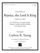 Rejoice, the Lord Is King - Full Score and Parts