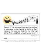 Choir Recruitment Cards