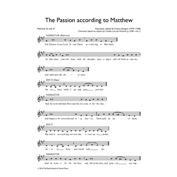 On Palm Sunday: St. Matthew Passion - Plainchant