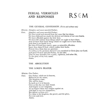 Ferial Versicles and Responses
