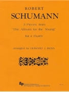 Three Pieces from "Album for the Young" - 4 C flutes - score and parts by Schumann Robert - Buss Howard - for