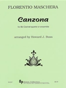 Canzona - 4 clarinets - score and parts by Florentio Maschera - Buss Howard - for
