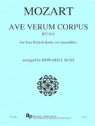 Ave Verum Corpus - 4 horns - score and parts by Mozart Wolfgang Amadeus - Buss Howard - for