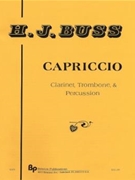 Capriccio - clarinet trombone and one percussion - score and parts by Buss Howard for