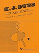 Coexistence - solo clarinet and 4 percussion - score and parts by Buss Howard for
