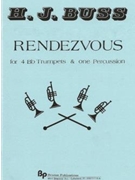 Rendezvous - 4 trumpets and 1 percussion - score and parts by Buss Howard for