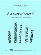 Emanations - 2 bassoons and drum set - score and parts by Buss Howard for