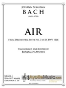 Air from Orchestral Suite No. 3 in D for String Quartet