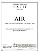 Air from Orchestral Suite No. 3 in D for Saxophone Quartet