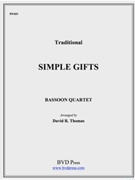 Simple Gifts by Shaker Melody - Villaneuva - for Bassoon Quartet