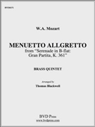 Menuetto Allegretto from "Gran Partita" by Mozart Wolfgang Amadeus - Blackwell - for Brass Quintet
