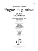 Fugue in g minor by Bach Johann Sebastian - Beyrent John - for Brass Ensemble