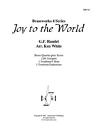 Joy to the World by Handel George Frideric - White - for Brass Quartet