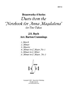 Duets from the "Notebook for Anna Magdalena" by Bach Johann Sebastian - Cummings - for Tuba Duet