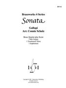 Sonata by Galuppi Baldassare - Schulz Connie - for Brass Quartet