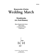 Wedding March by Mendelssohn Felix - Ramsey Scott - for Brass Quartet