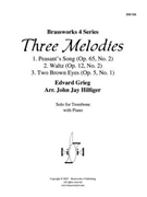 3 Melodies by Grieg Edvard - Hilfiger John Jay - for Tbn. Solo