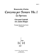 Canzona per Sonare No. 1 - La Spiritata by Gabrieli Giovanni - Klages - for Tpt. Quartet