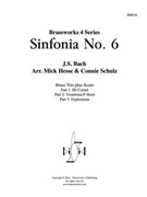 Sinfonia No. 6 by Bach Johann Sebastian - Hesse Mick/Schulz - for Brass Trio