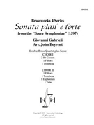 Sonata pian’ e forte by Gabrieli Giovanni - Beyrent John - for Brass Ensemble