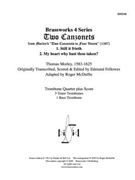 2 Canzonets Trb by Morley - McDuffie - for Tbn. Quartet